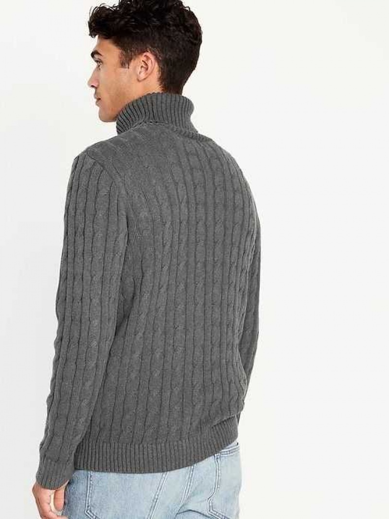 Old Navy Cable-Knit Turtleneck Sweater Grey | VEO375182