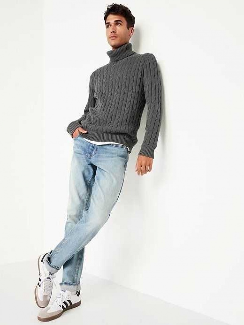 Old Navy Cable-Knit Turtleneck Sweater Grey | VEO375182