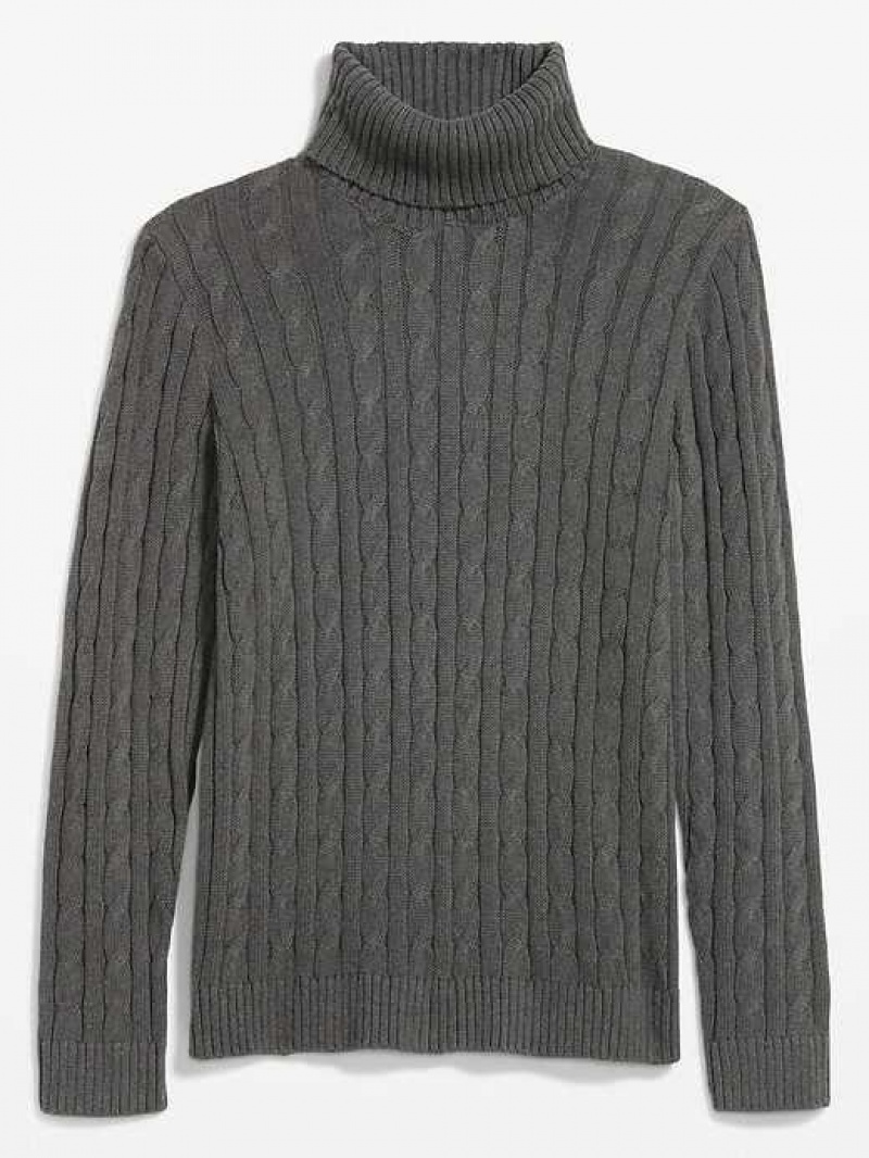 Old Navy Cable-Knit Turtleneck Sweater Grey | VEO375182