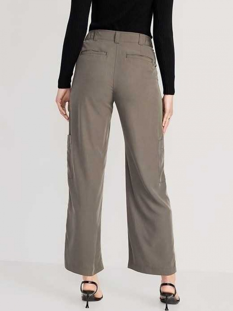 Old Navy Cargo Wide-Leg Pants Grey | IVW427981