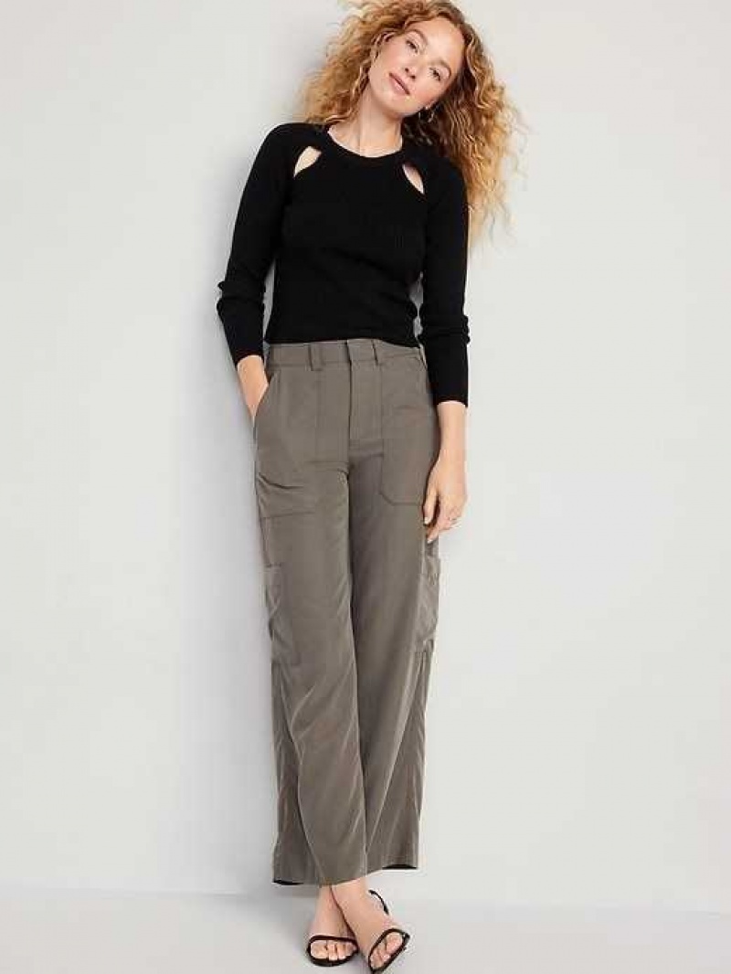 Old Navy Cargo Wide-Leg Pants Grey | IVW427981