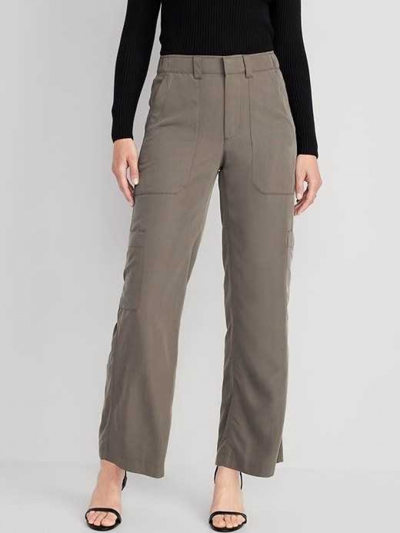 Old Navy Cargo Wide-Leg Pants Grey | IVW427981