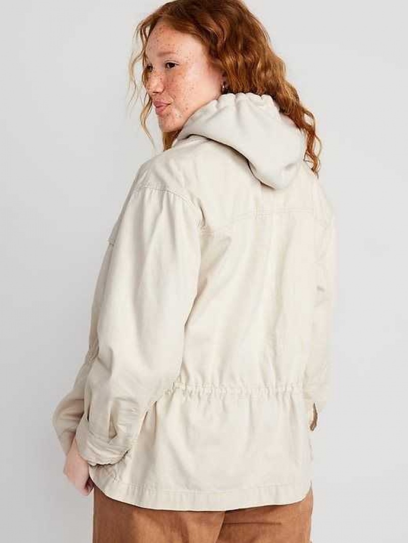 Old Navy Cinched-Waist Utility Jacket Cozy Cashmere | POR206785