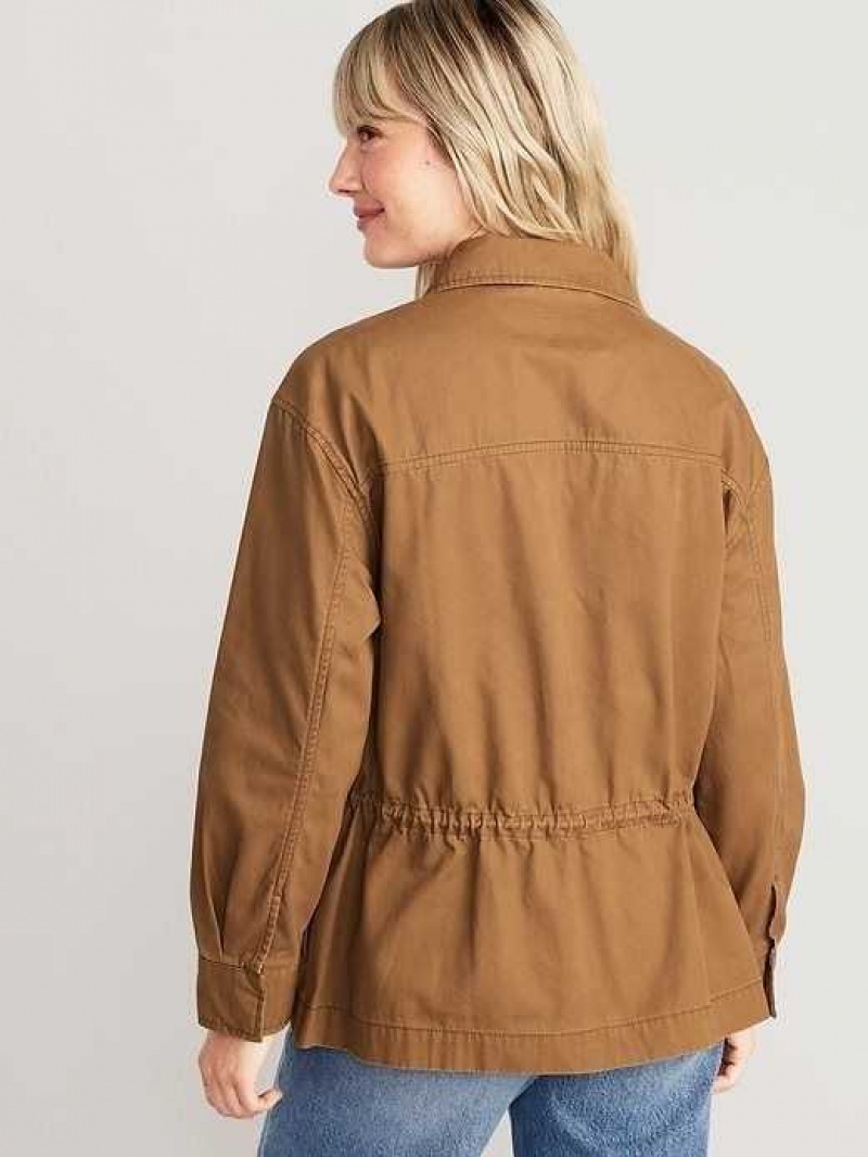 Old Navy Cinched-Waist Utility Jacket Falconry | PKT271604