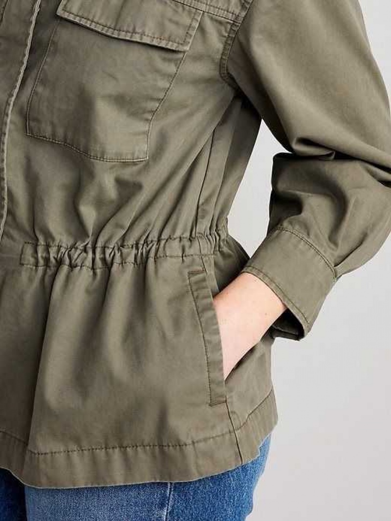 Old Navy Cinched-Waist Utility Jacket Grey | IJP068124