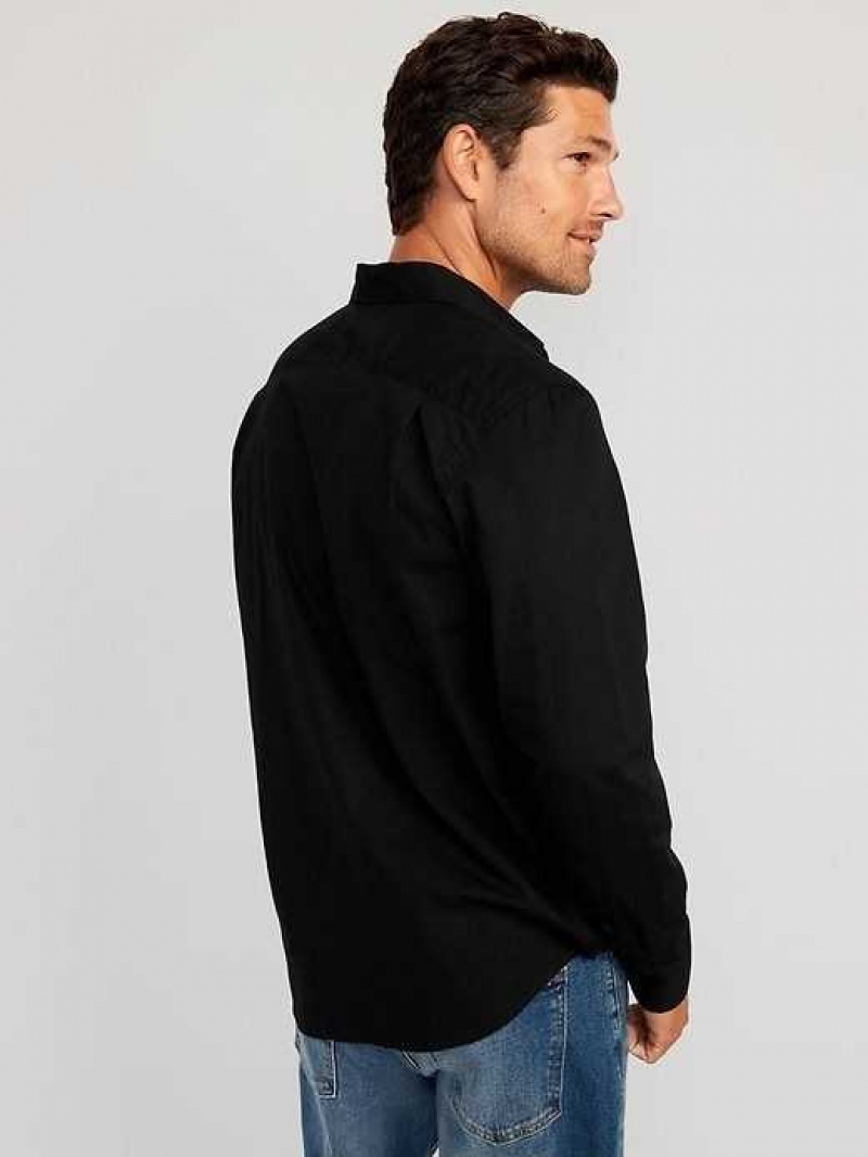 Old Navy Classic-Fit Everyday Shirt Black | RJA879635