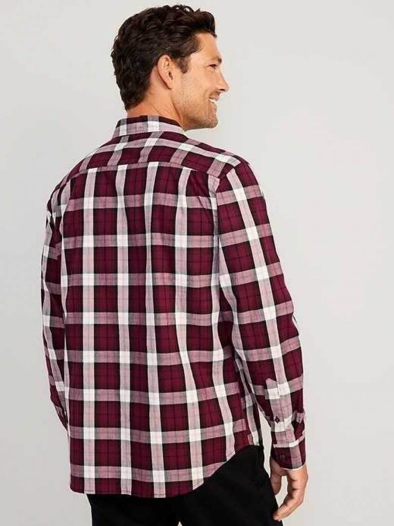 Old Navy Classic-Fit Everyday Shirt Burgundy | WID532049