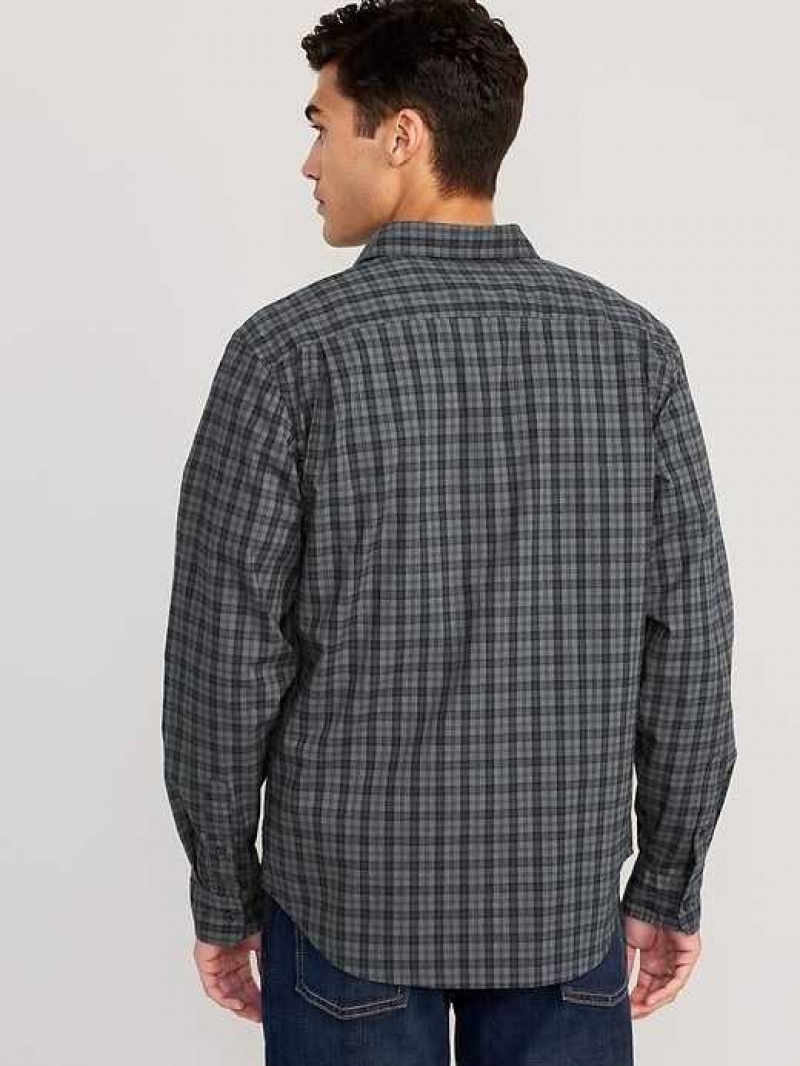 Old Navy Classic-Fit Everyday Shirt Grey / Blue | NIM391680