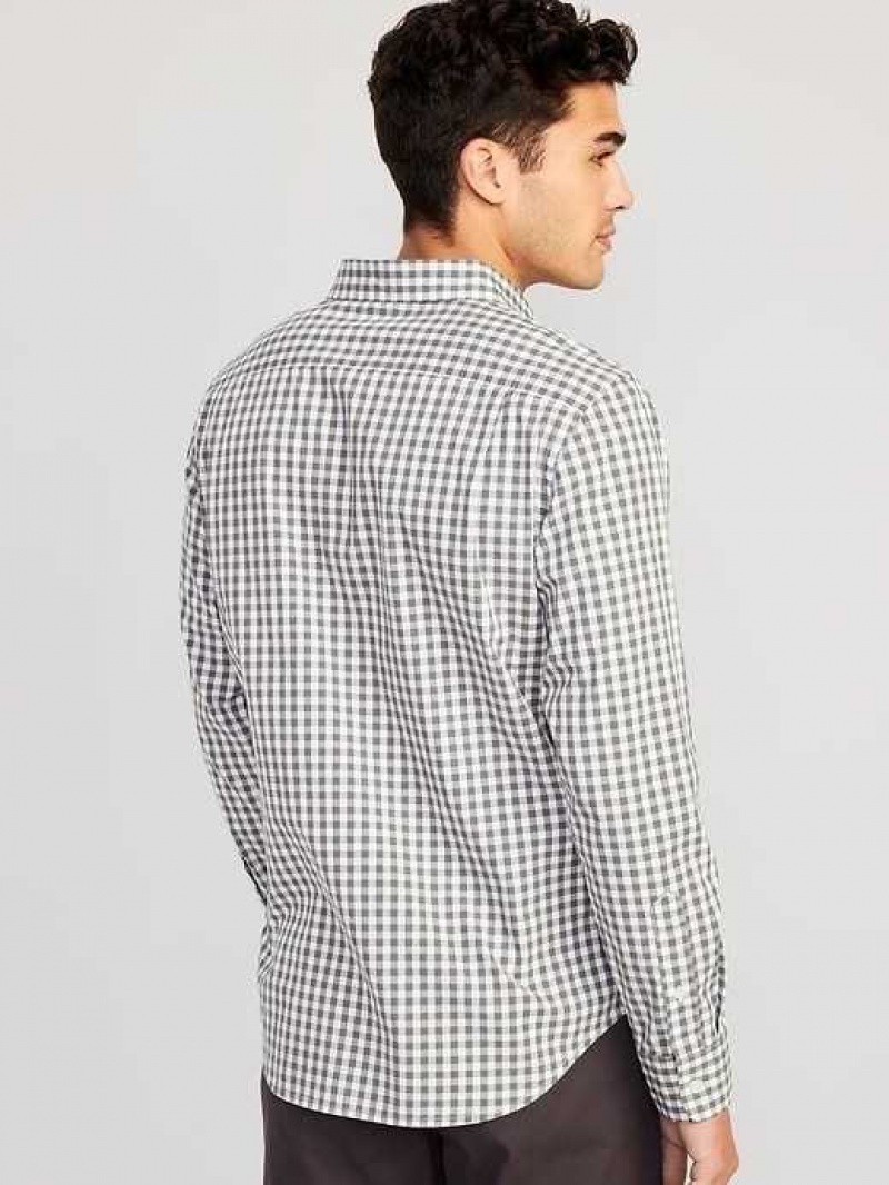 Old Navy Classic-Fit Everyday Shirt Grey | MIR620314