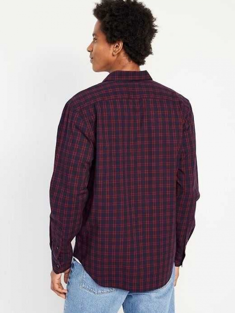 Old Navy Classic-Fit Everyday Shirt Navy / Red | YRT201895