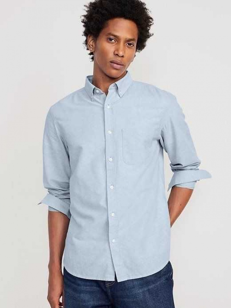 Old Navy Classic-Fit Non-Stretch Everyday Oxford Shirt Blue | GVA634927