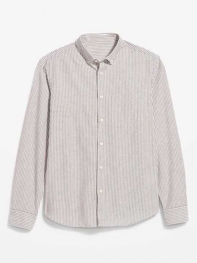 Old Navy Classic-Fit Non-Stretch Everyday Oxford Shirt Red Stripes | CBA368410