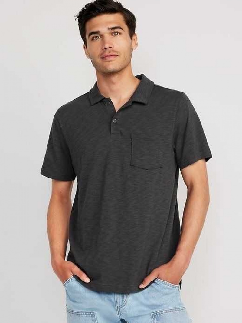 Old Navy Classic Fit Linen-Blend Polo Panther | WKJ149025