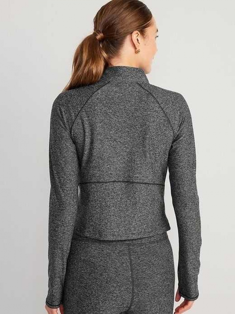 Old Navy Cloud+ 1/4-Zip Pullover Dark Grey | MAG873490