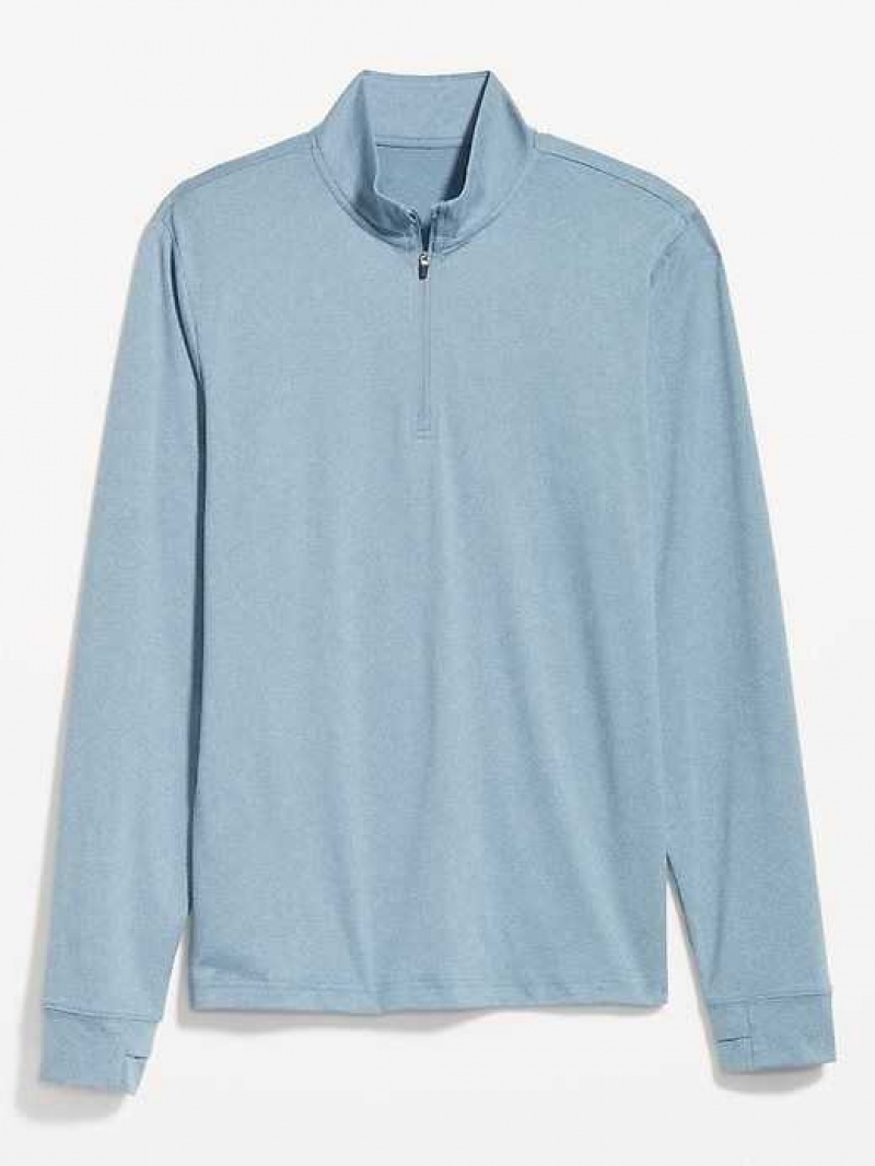 Old Navy Cloud 94 Soft 1/4-Zip Pullover Blue Light Blue | IOD073298