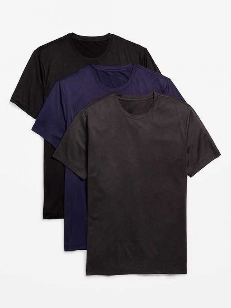 Old Navy Cloud 94 Soft Go-Dry Cool T-Shirt 3-Pack Black / Navy | DZJ306825