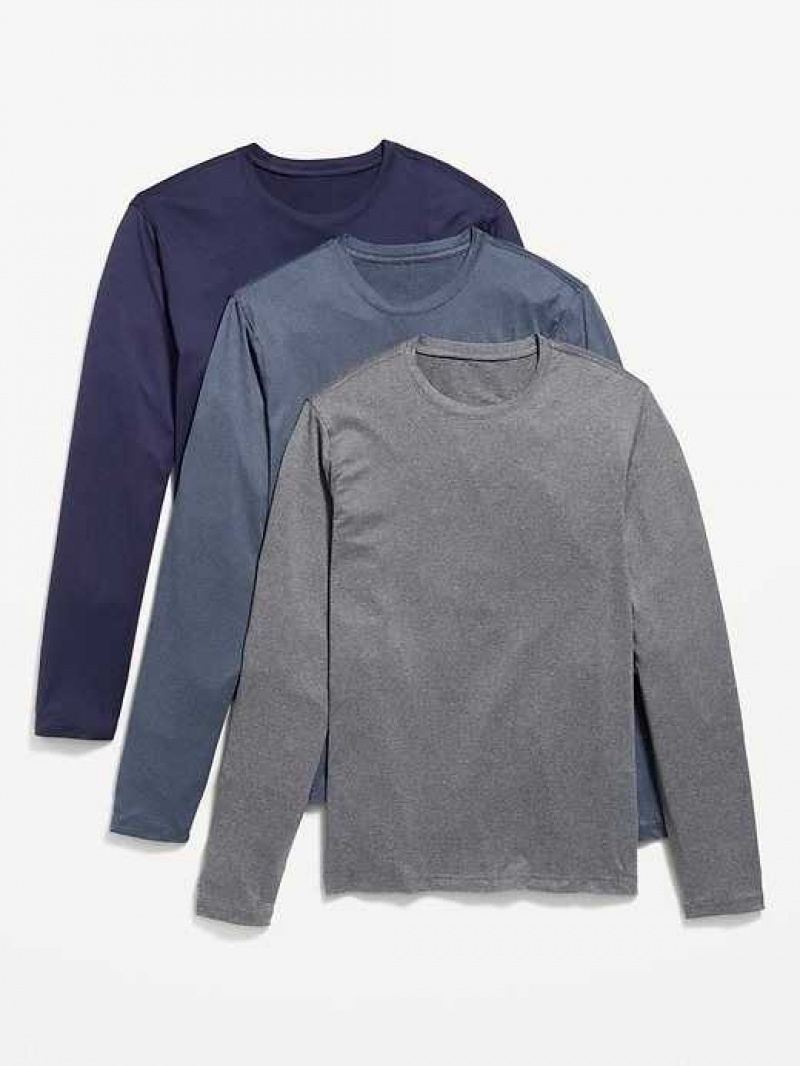 Old Navy Cloud 94 Soft Go-Dry Cool T-Shirt 3-Pack Grey / Blue / Navy | WDC064257