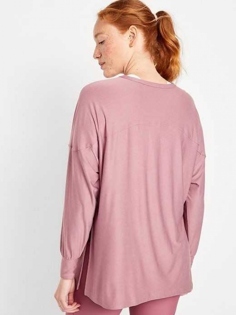 Old Navy Cloud 94 Soft Long Sleeve Tunic Woodrose | TQX271956