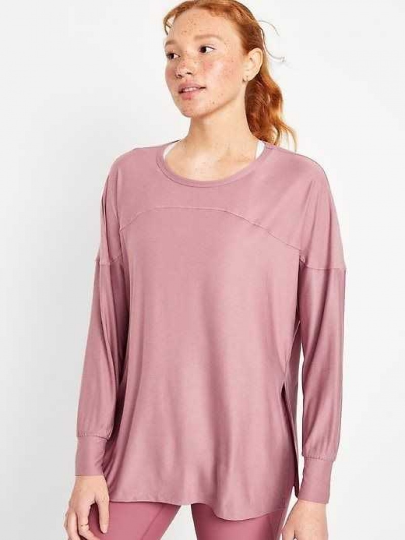 Old Navy Cloud 94 Soft Long Sleeve Tunic Woodrose | TQX271956