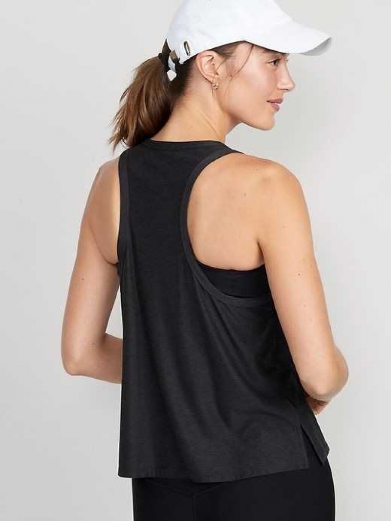 Old Navy Cloud 94 Soft Slub-Knit Tank Top Black | BMF916425