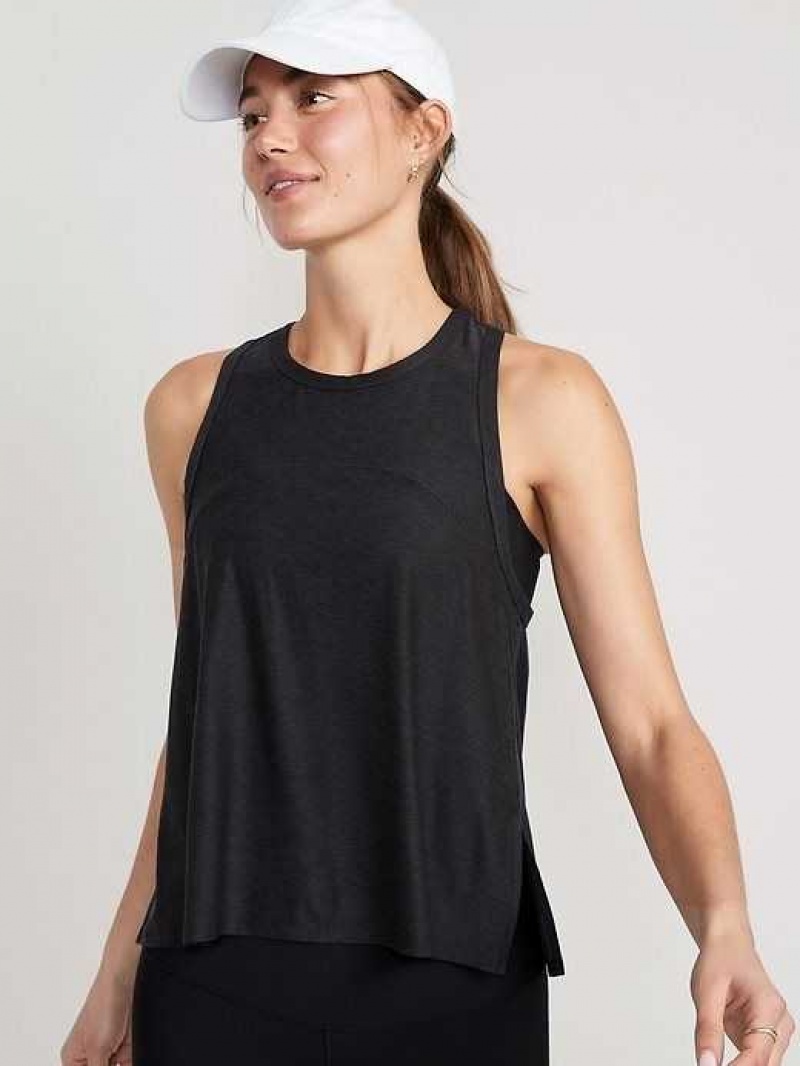 Old Navy Cloud 94 Soft Slub-Knit Tank Top Black | BMF916425