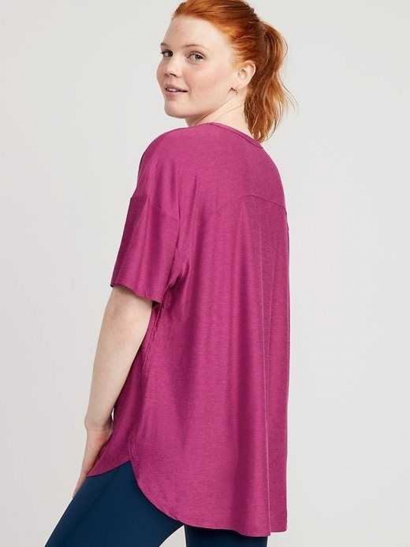 Old Navy Cloud 94 Soft Tulip-Hem Tunic Boysenberry Juice | XJY564712