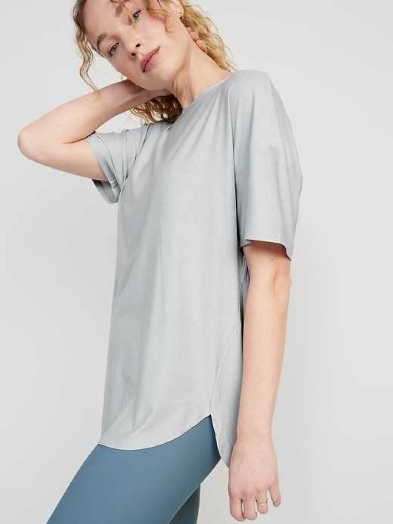 Old Navy Cloud 94 Soft Tulip-Hem Tunic Light Grey | CRL168352