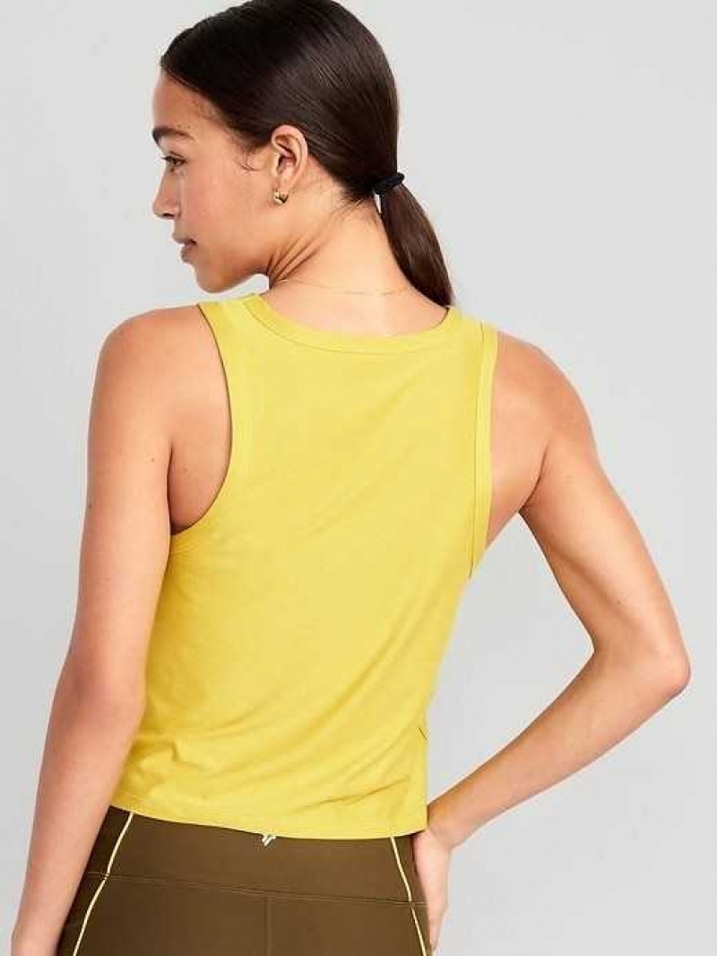 Old Navy Cloud 94 Soft Twist-Front Cropped Top Light Green | STB324809