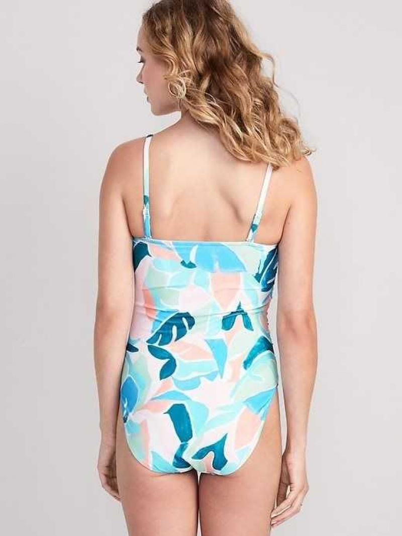 Old Navy Convertible Bandeau One-Piece Swimsuit Blue | NYF809257