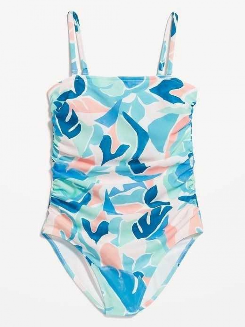 Old Navy Convertible Bandeau One-Piece Swimsuit Blue | NYF809257