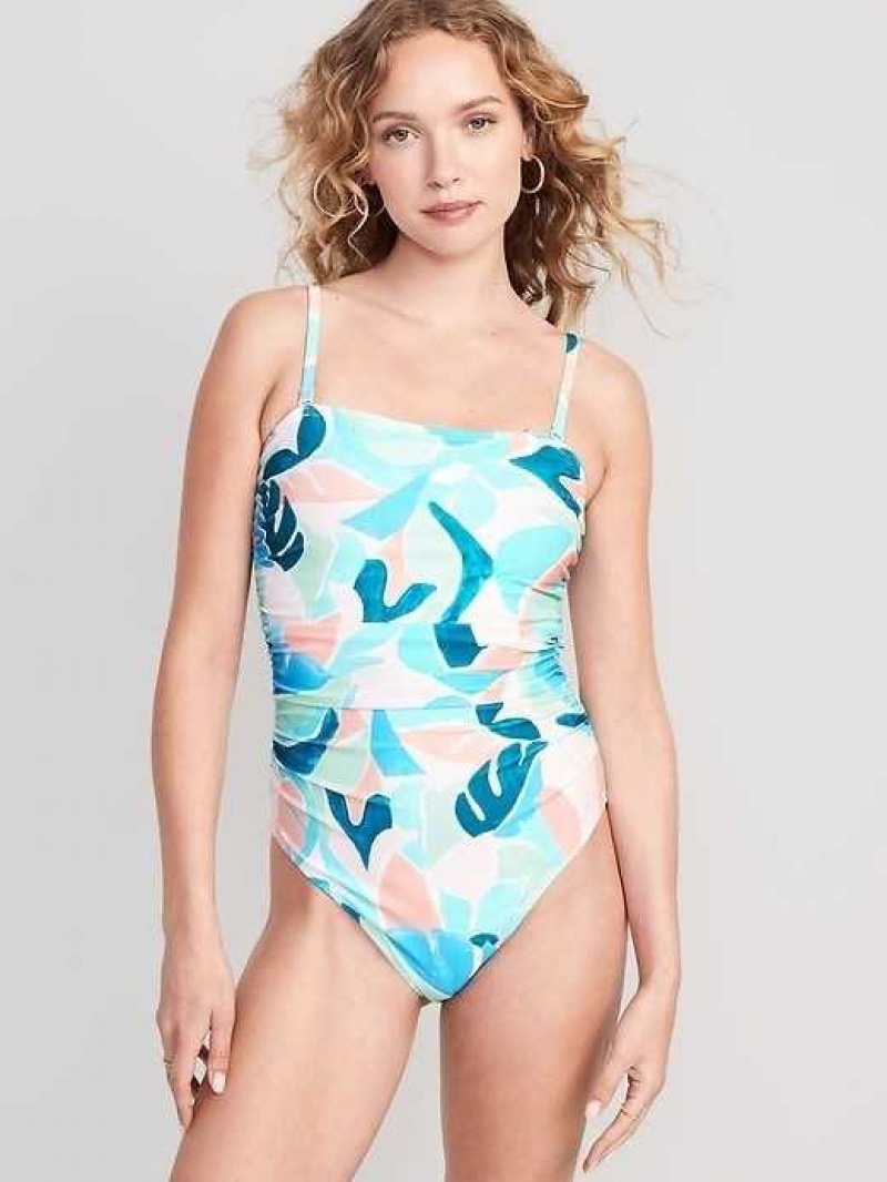 Old Navy Convertible Bandeau One-Piece Swimsuit Blue | NYF809257