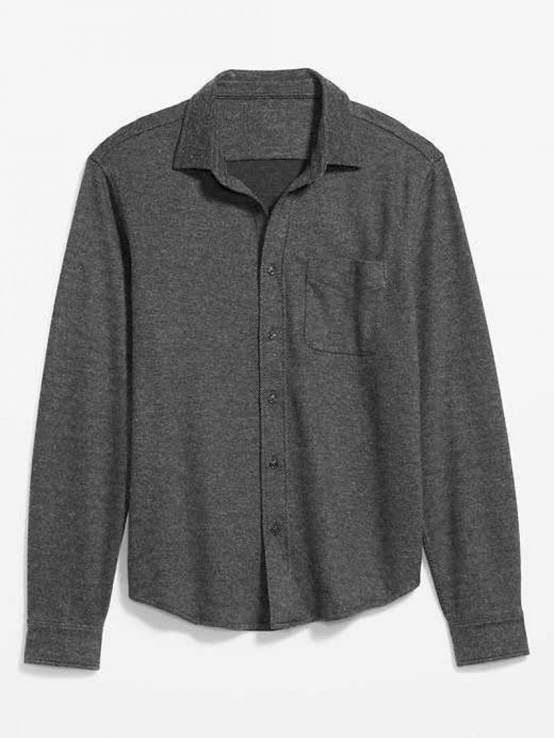 Old Navy Cozy-Knit Pocket Shirt Grey | JER671453