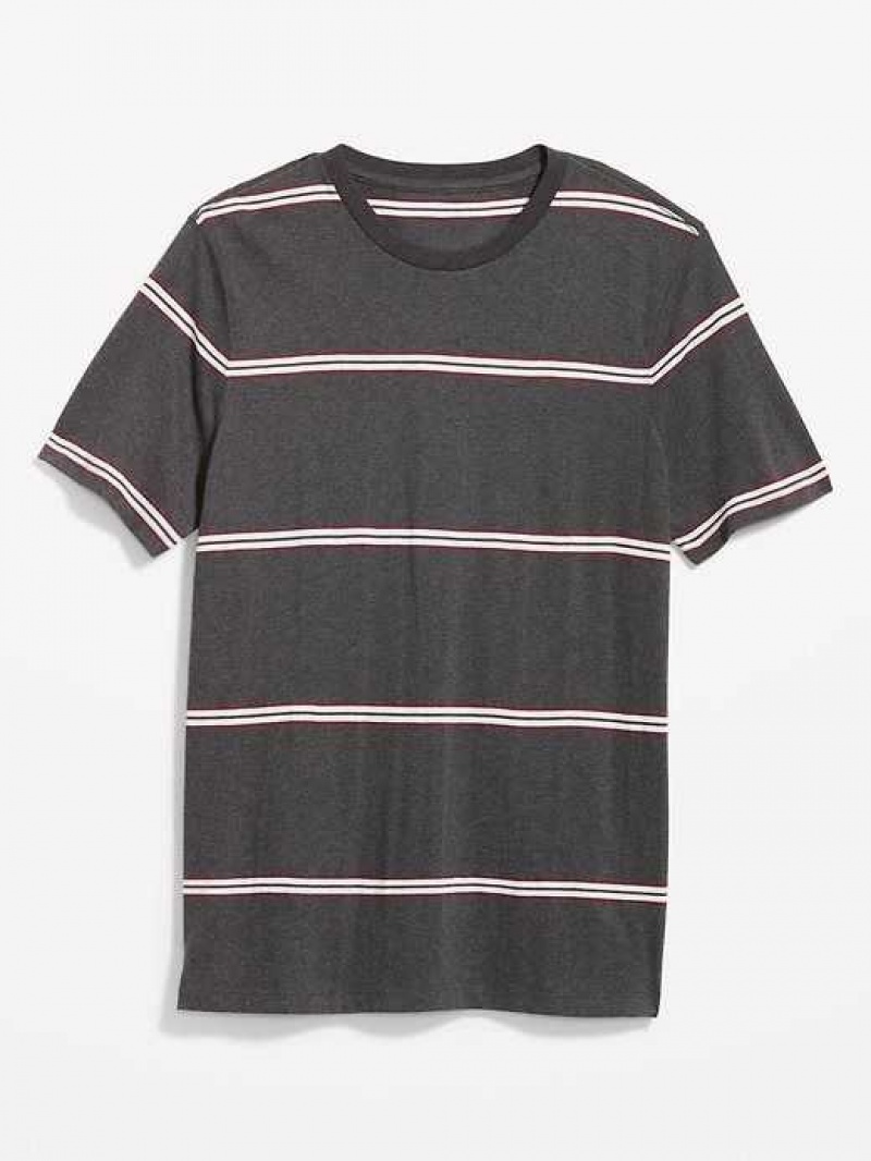 Old Navy Crew-Neck T-Shirt Grey / White Stripes | GXD160592