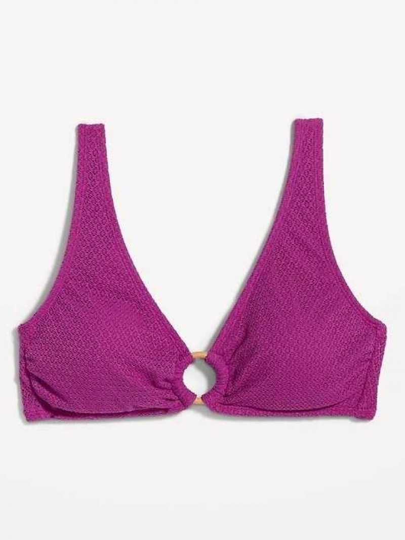 Old Navy Crochet O-Ring Bikini Swim Top Chioggia Beet | JCA130947