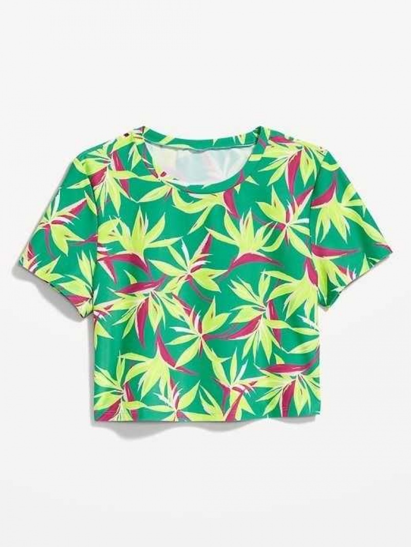 Old Navy Cropped Rashguard Swim Top Tropic Days | RXA615304