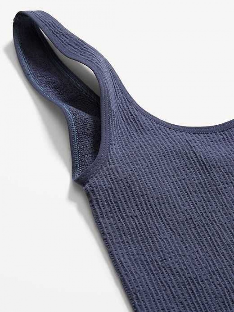 Old Navy Cropped Rib-Knit Seamless Cami Bra Top Volcanic Glass | SYW576489