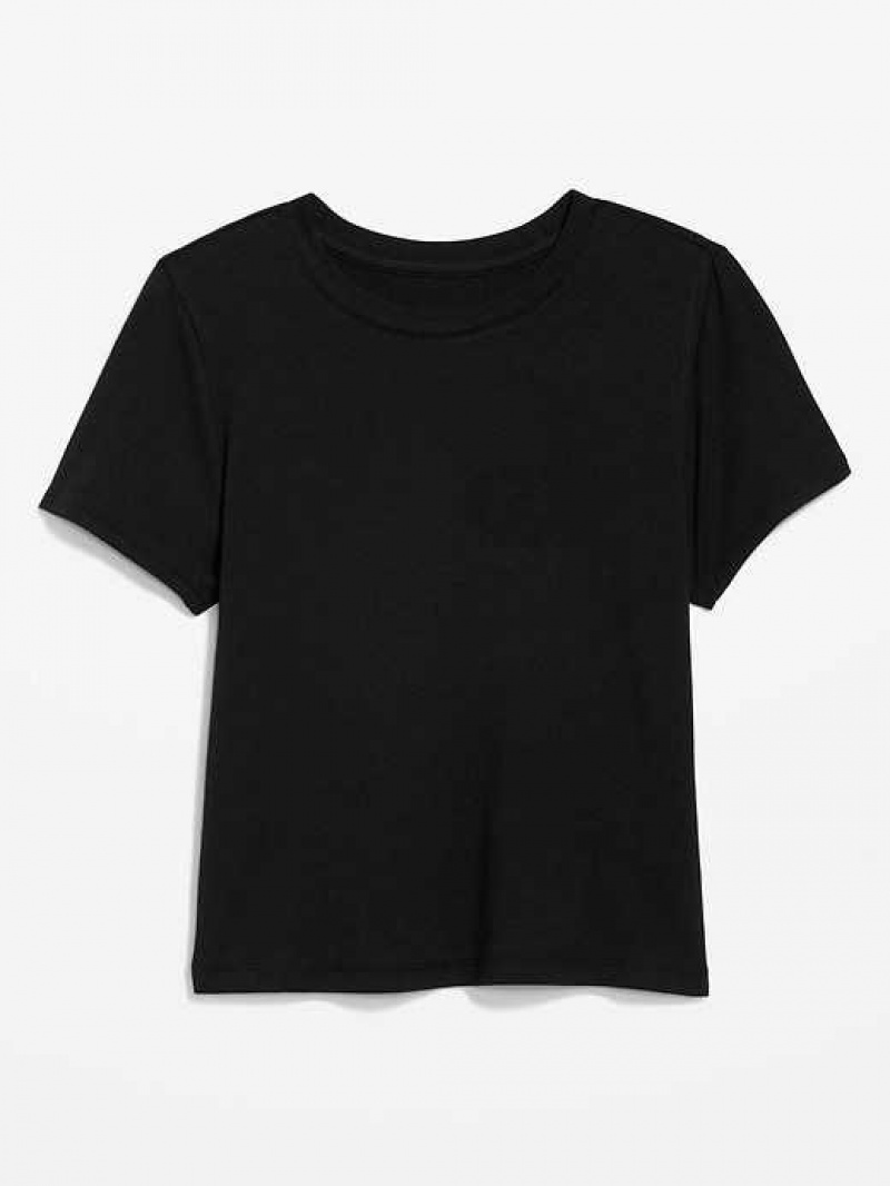 Old Navy Cropped Slim-Fit T-Shirt Black | BCK763041