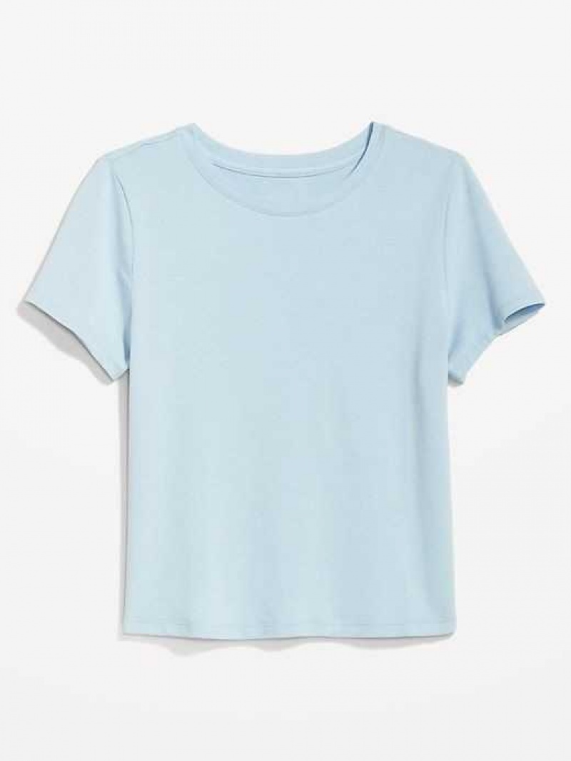 Old Navy Cropped Slim-Fit T-Shirt Blue | ADH249581