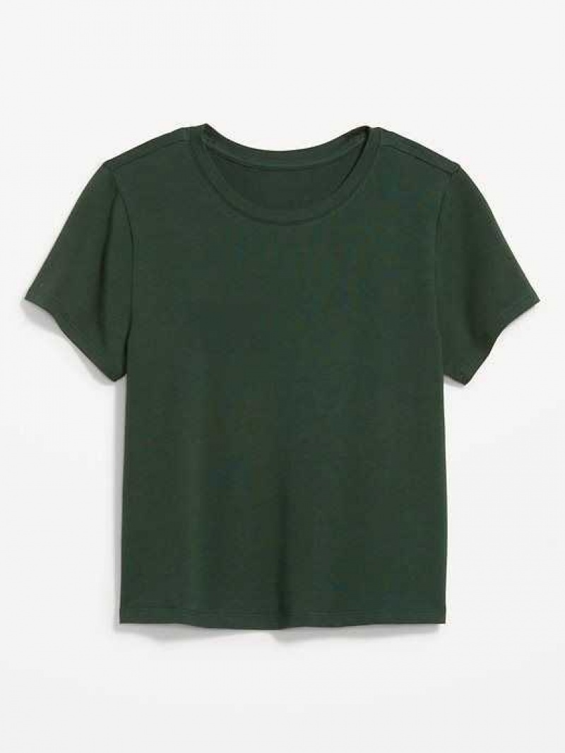 Old Navy Cropped Slim-Fit T-Shirt Dark Bottle | EJL738460