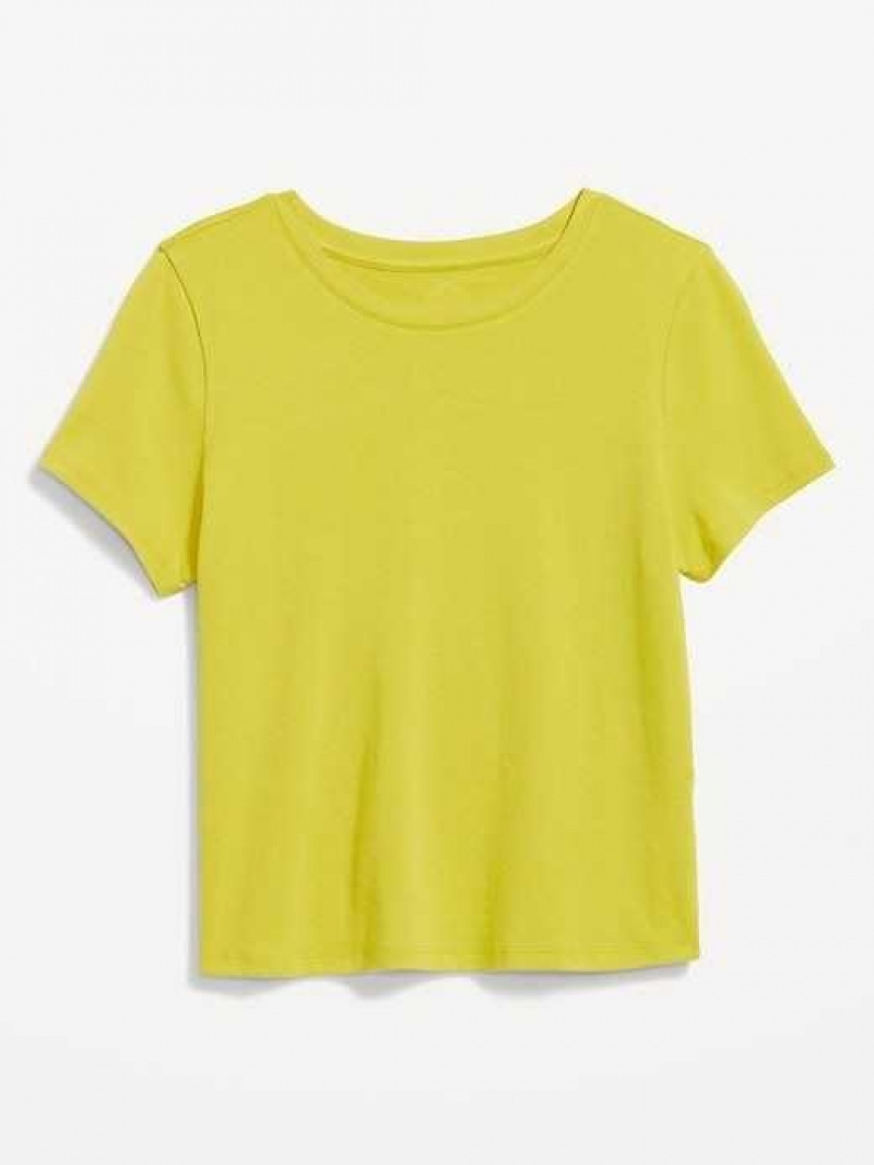 Old Navy Cropped Slim-Fit T-Shirt Light Green | QVD583471