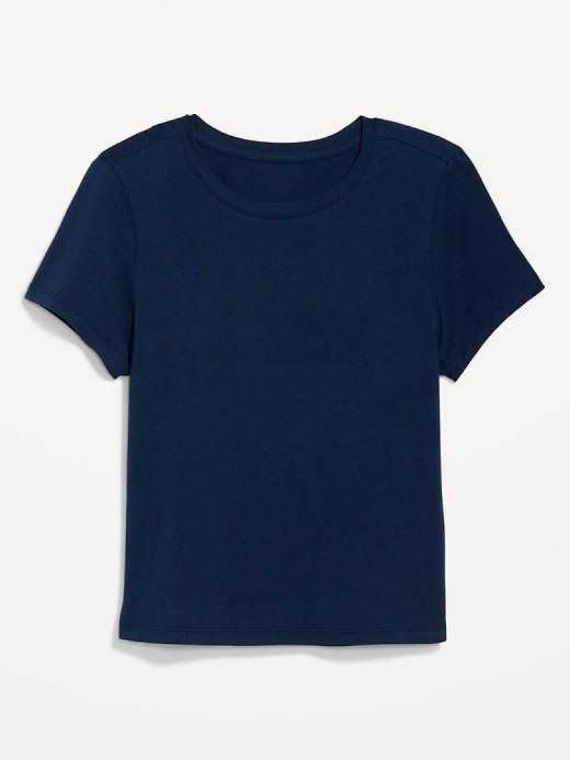 Old Navy Cropped Slim-Fit T-Shirt Navy | KVZ782401