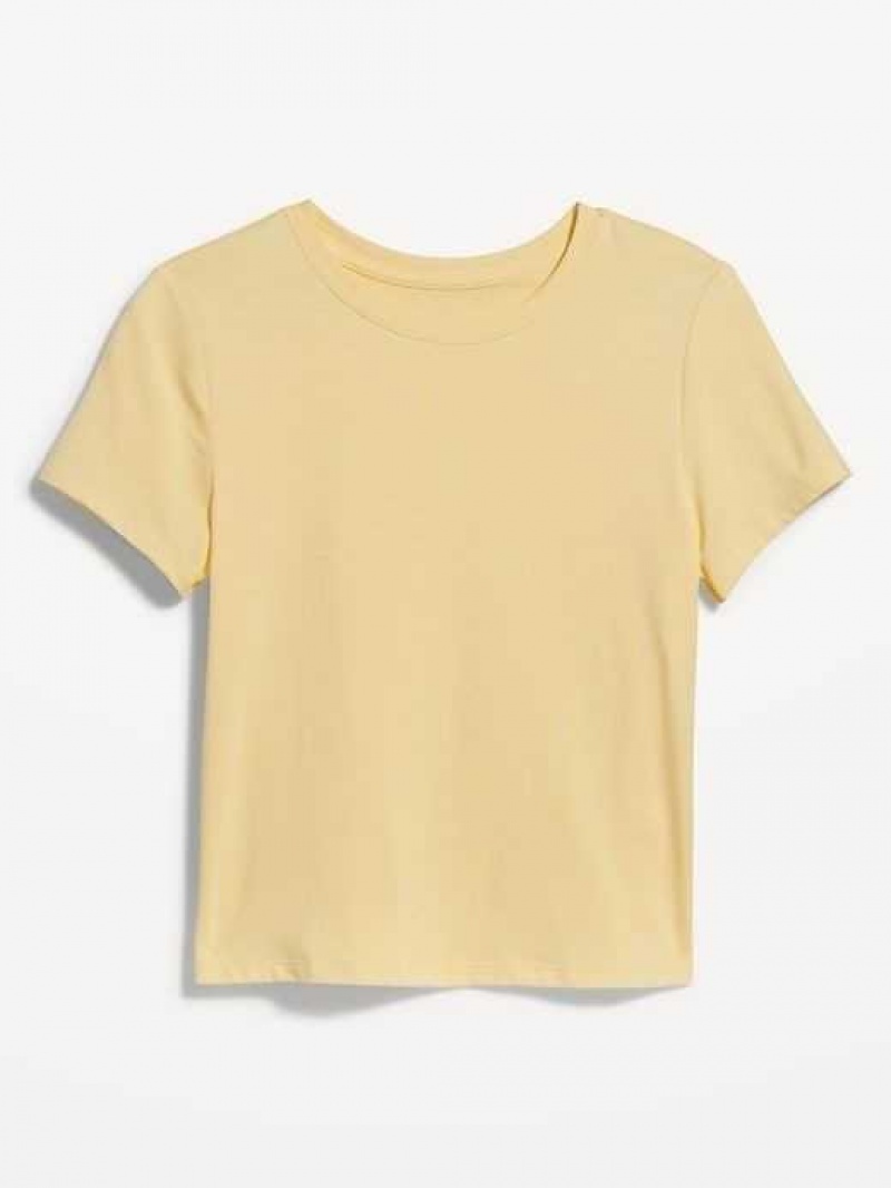 Old Navy Cropped Slim-Fit T-Shirt Yellow | VXW708549