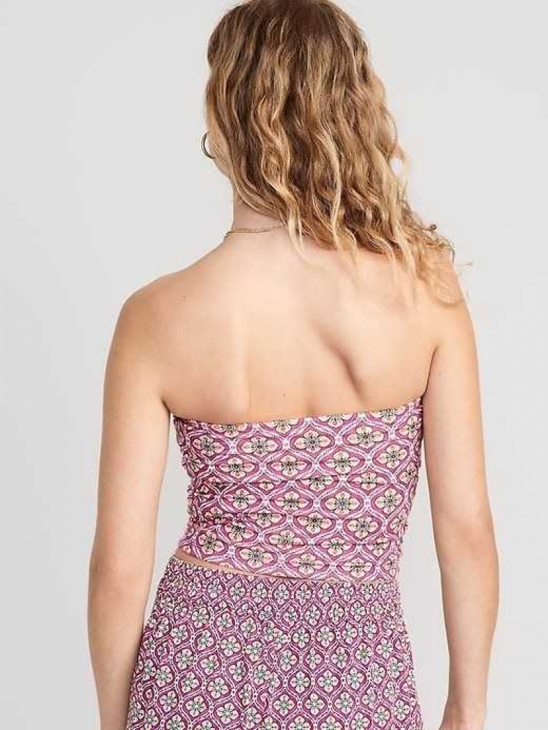 Old Navy Cropped Tube Top Purple | EYN694801