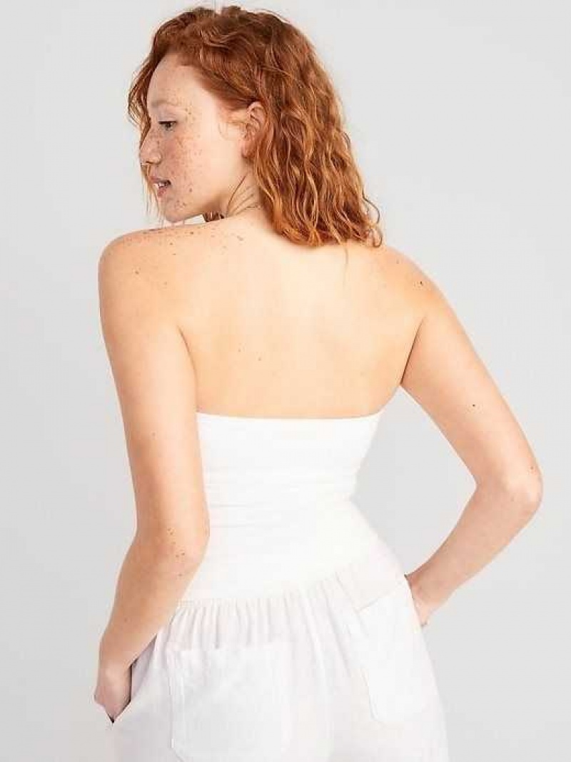 Old Navy Cropped Tube Top White | LHP698517