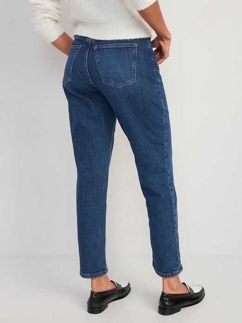 Old Navy Curvy Extra High-Waisted Button-Fly Sky-Hi Straight Jeans Trish | YVX197345