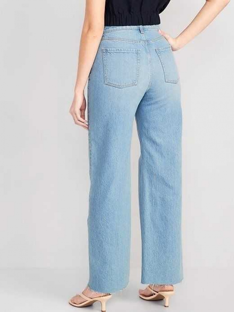 Old Navy Curvy Extra High-Waisted Cut-Off Wide-Leg Jeans Holly | HPI931625