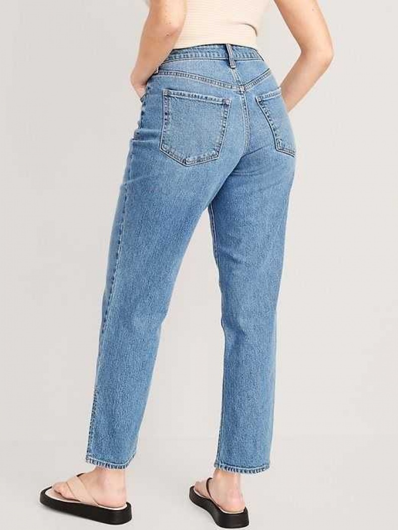 Old Navy Curvy High-Waisted Button-Fly OG Loose Side-Slit Jeans Lilo | UCF279106