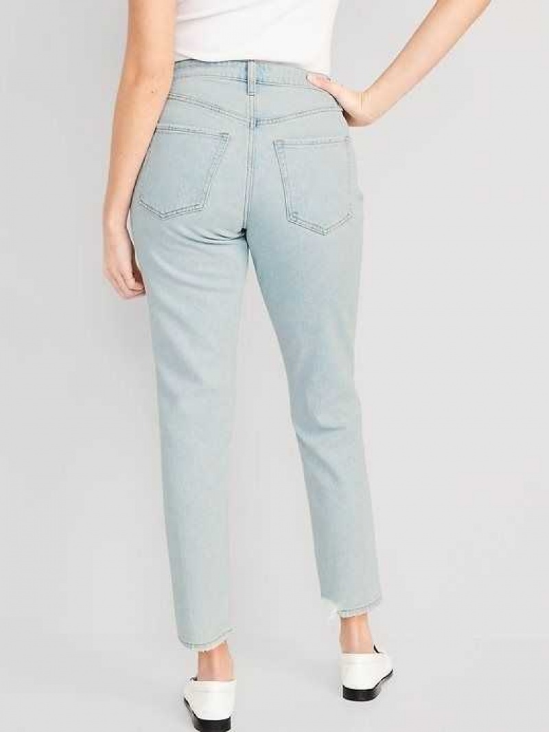 Old Navy Curvy High-Waisted Button-Fly OG Straight Ankle Jeans Leif | EDW426830