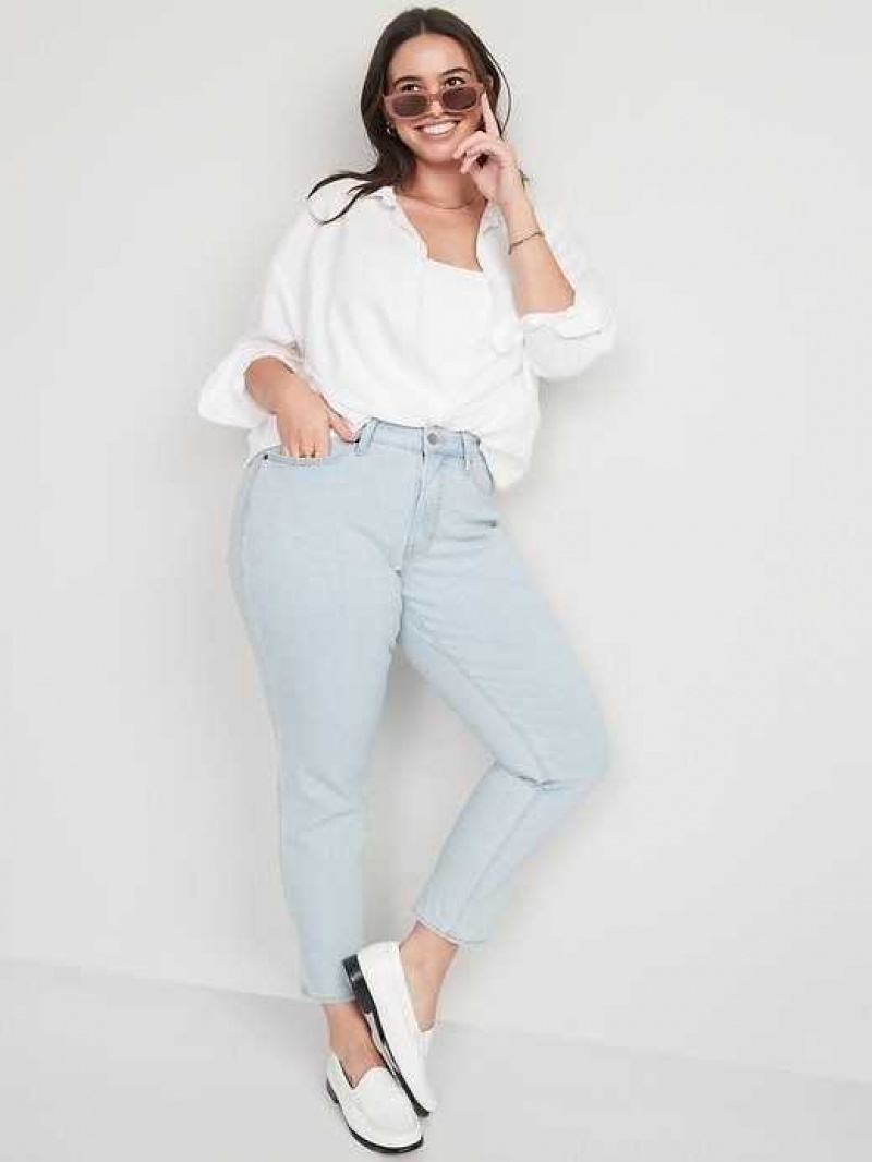 Old Navy Curvy High-Waisted OG Straight Ankle Jeans Ferngully | NLR724685