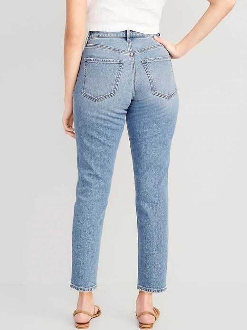 Old Navy Curvy High-Waisted OG Straight Ankle Jeans Lilo | FSK503469